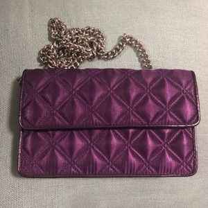 Marc by Marc Jacobs purple satin wallet on chain
